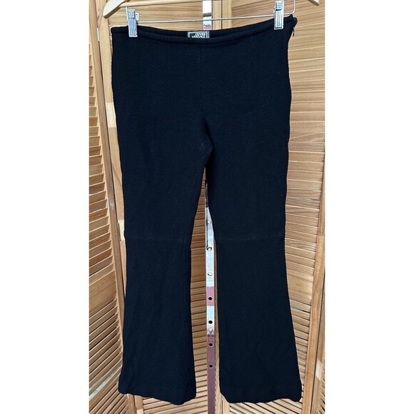 Gianni Versace Women's Black Wool Pull On Flare Pants Size 29 x 30 - Picture 5 of 11